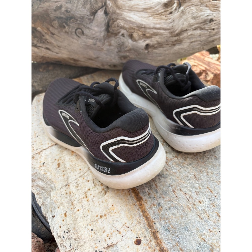 Brooks Glycerin 21 Mens Running Shoes Black White Wide D 1204081D090 Size 9 - Picture 7 of 12